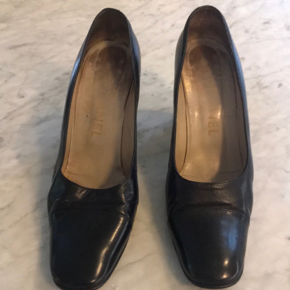 Chanel Classic Cap-Toe Chunky Heel